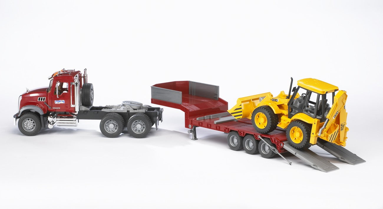 MACK Granite Low loader and JCB 4CX Backhoe