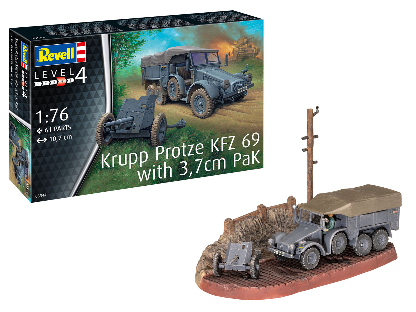 Krupp Protze KFZ 68 with 3,7cm PaK 1/76