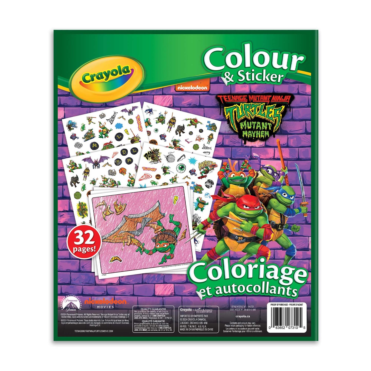 Colour & Sticker Teenage Mutant Ninja Turtles