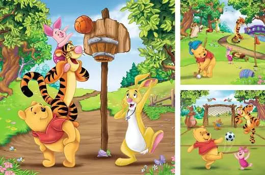 Winnie the Pooh Sports Day 3X49pc