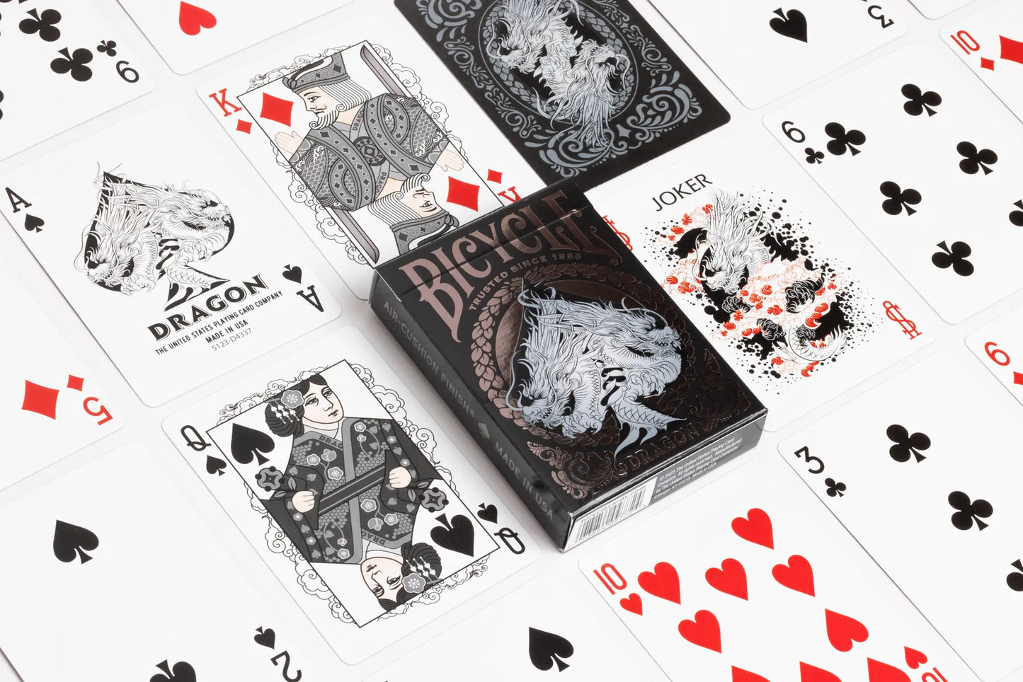 Bicycle Dragon Black Playing Cards
