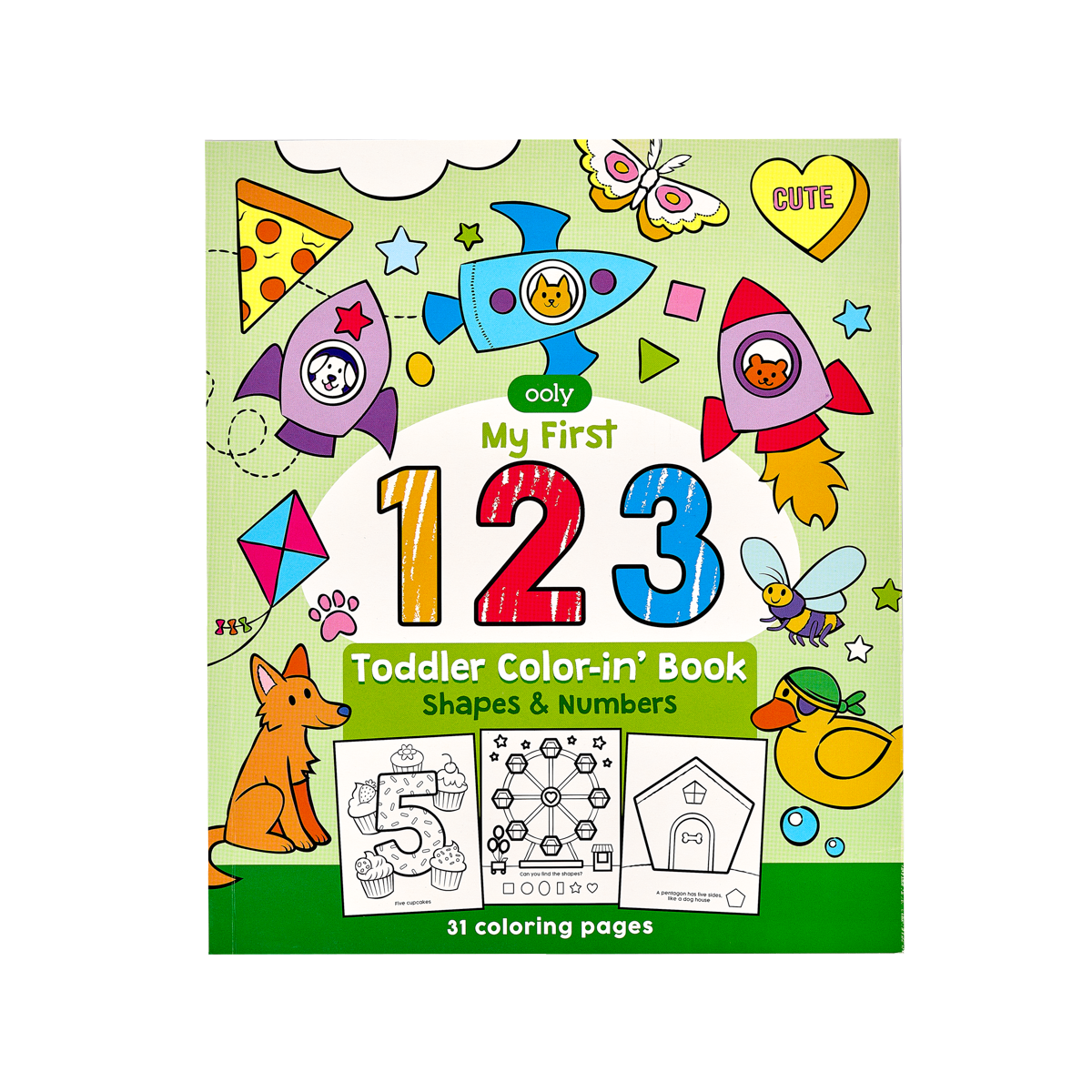 My First 123 Toddler Color-In' Book Shapes & Numbers