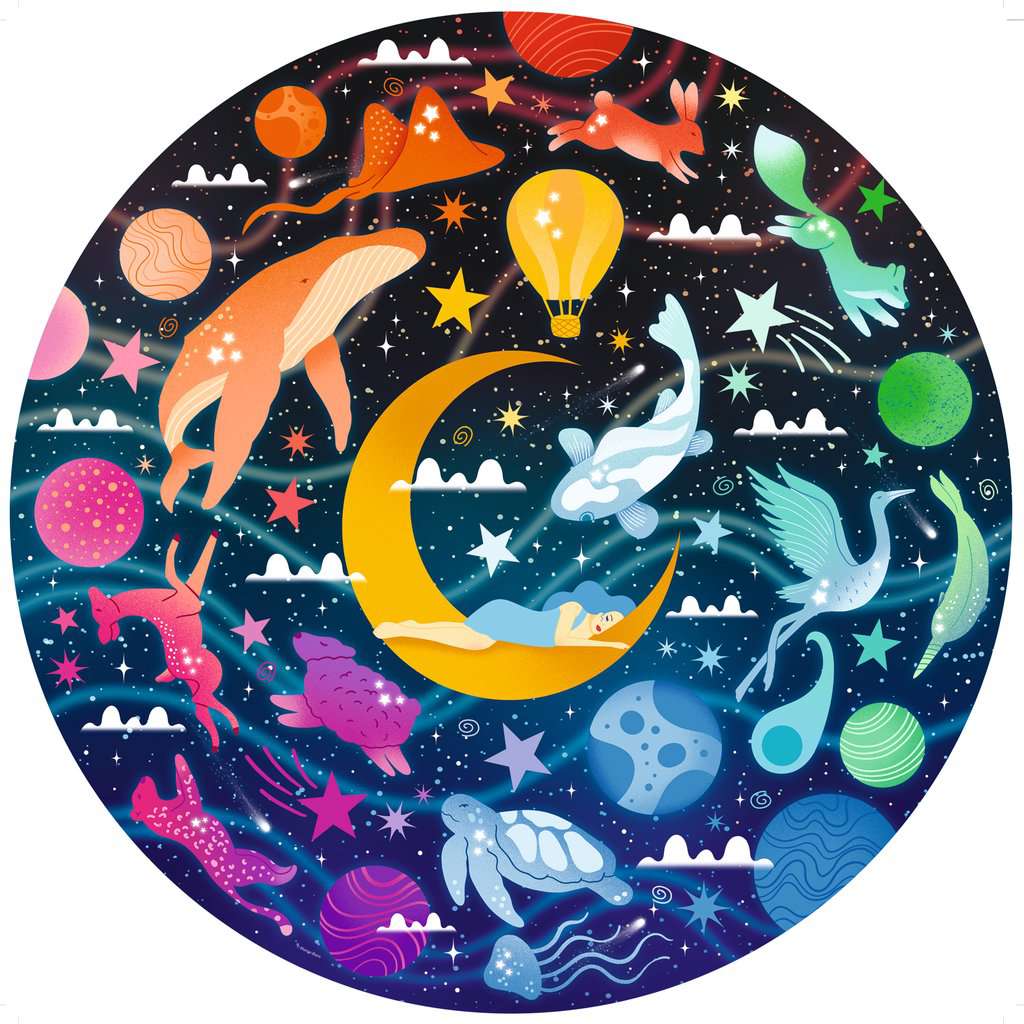 Circle of Colors - Dreams 500pc round puzzle