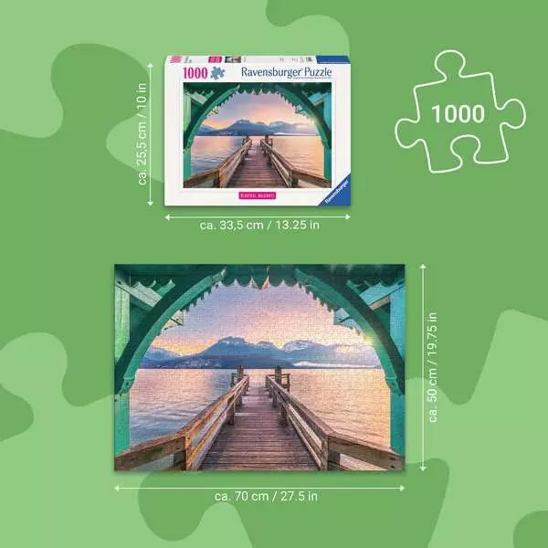 Footbridge at Lac d'Annecy 1000pc jigsaw puzzle