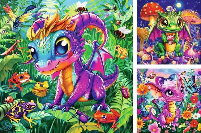 Baby Garden Dragons 3X49pc