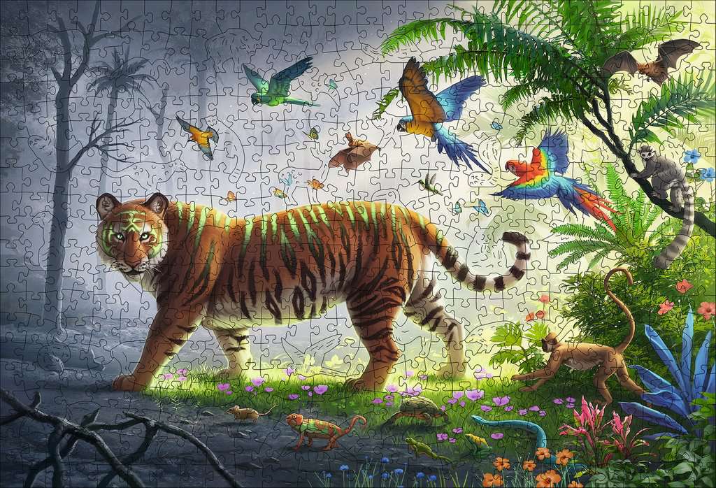 Jungle Tiger Wooden Puzzle 500pc