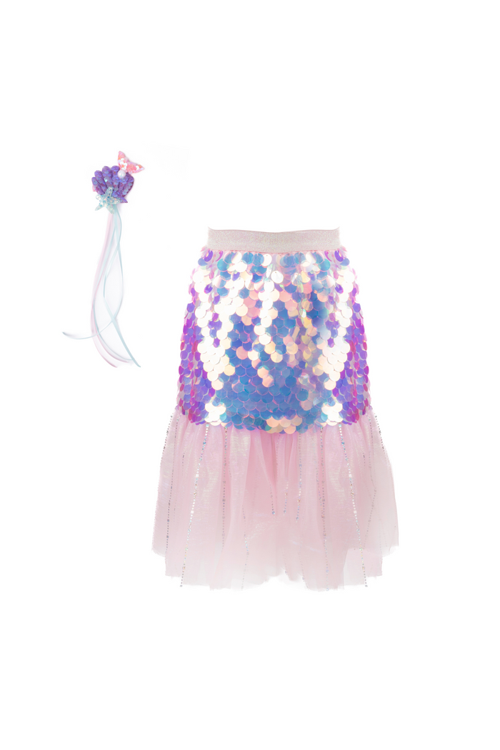 Bling Bling Mermaid Skirt & Hairclip Set Size 4-6