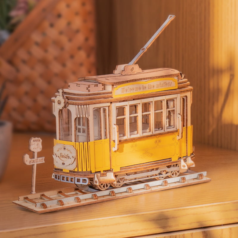 3D Wooden Puzzle Tramcar