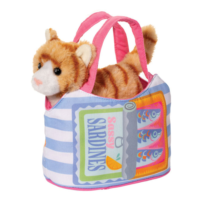Sardine Pet Sak with Orange Striped Cat
