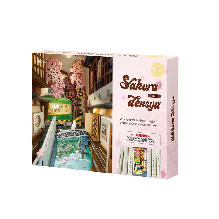 DIY Book Nook Sakura Tram