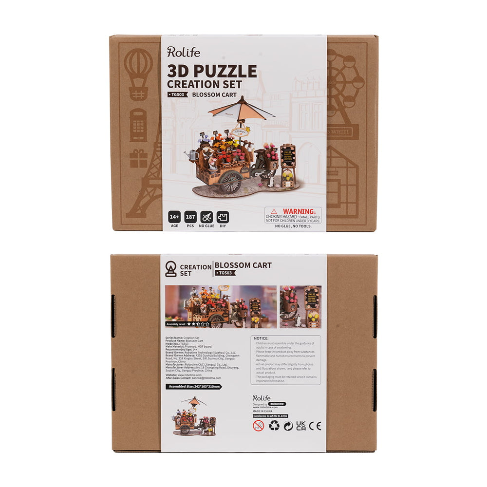 3D Puzzle Blossom Cart