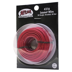 Layout Wire 50' Red 20 Gauge