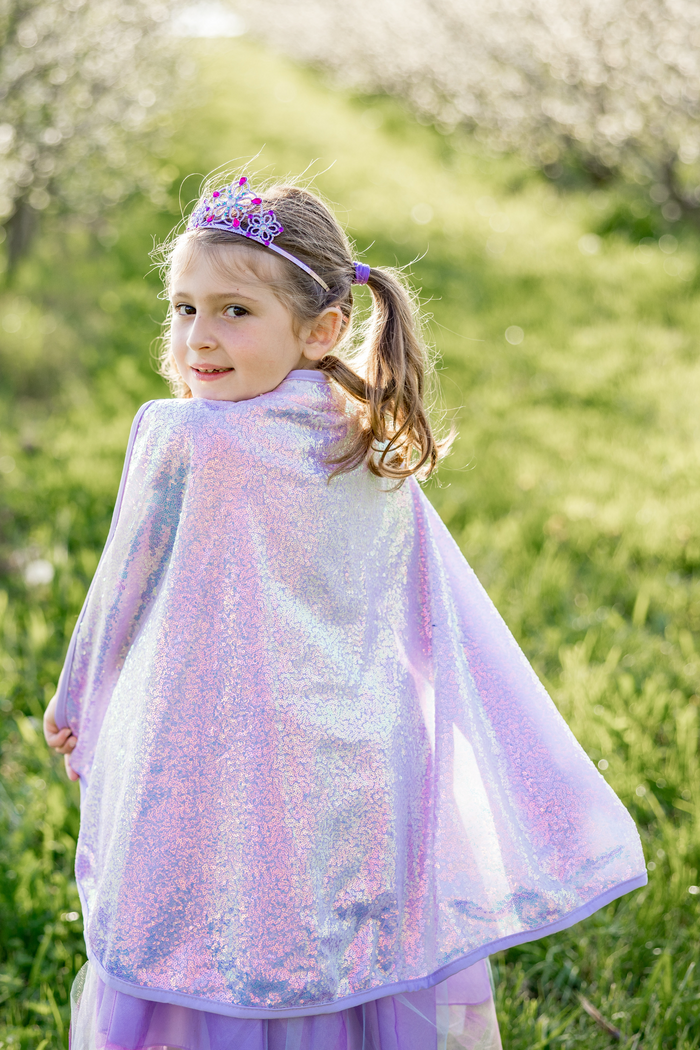 Lilac Sequin Cape Age 5-6