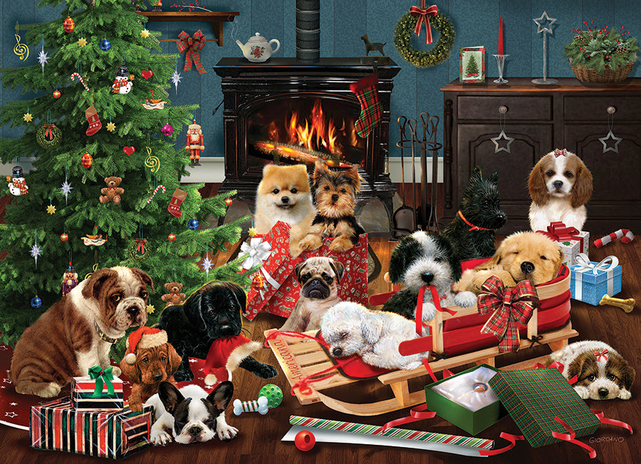 Christmas Puppies 1000pc