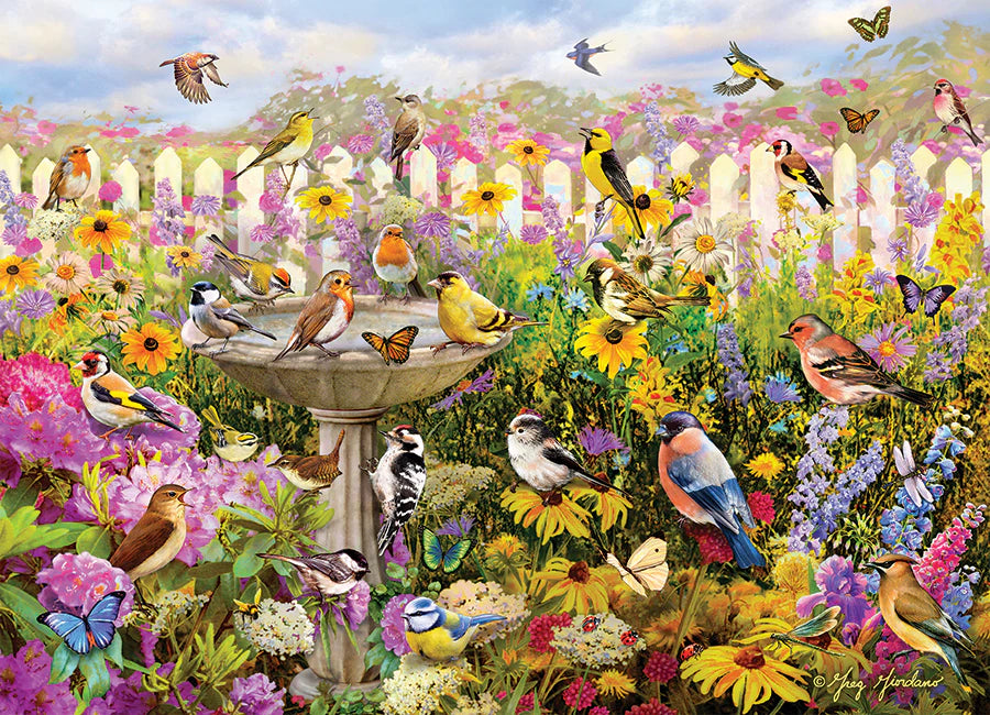 Backyard Bird Bath 1000pc jigsaw puzzle