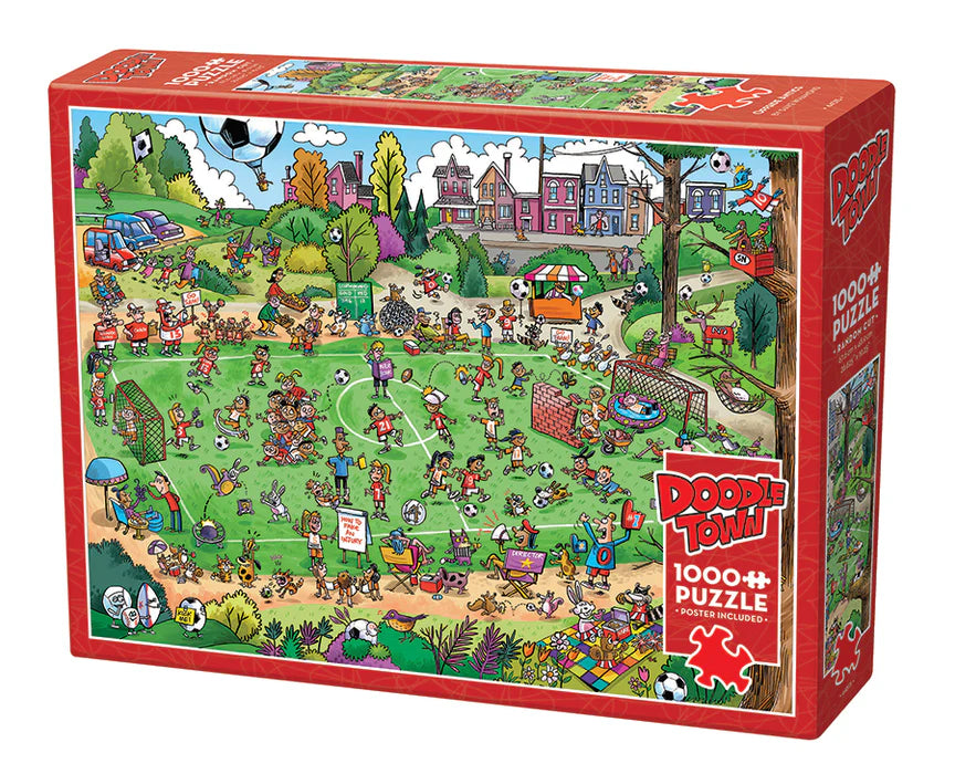 Doodle Town: Offside Antics 1000pc jigsaw puzzle