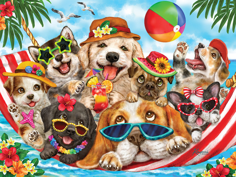 Hammock Party 275pc Large piece jigsaw puzzle