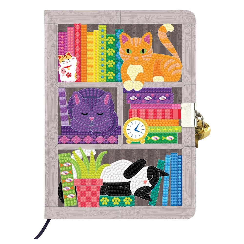 Crystal Art Secret Diary Rainbow Cat Library