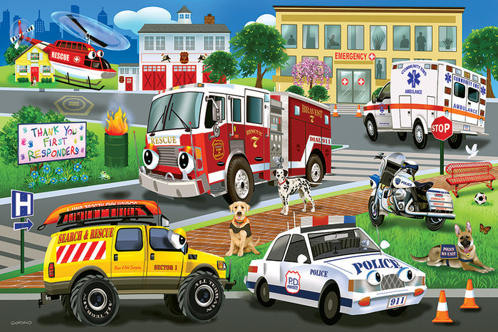 First Responders 36pc Floor Puzzle
