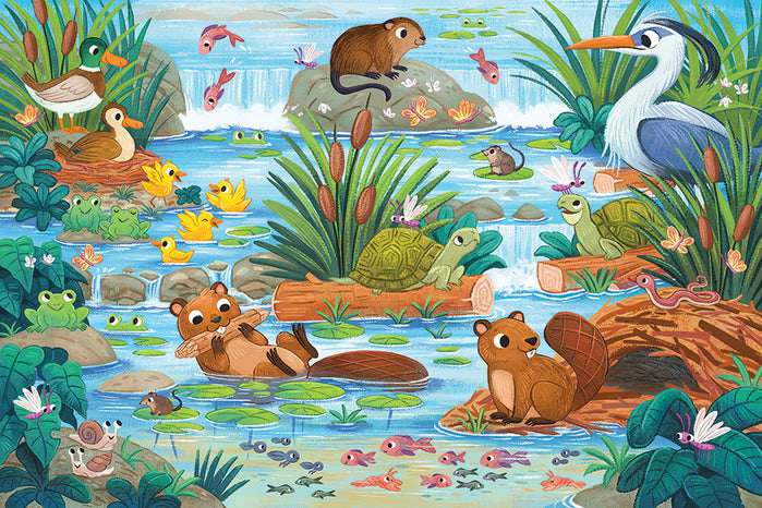 Beaver and Friends 35pc Floor Puzzle
