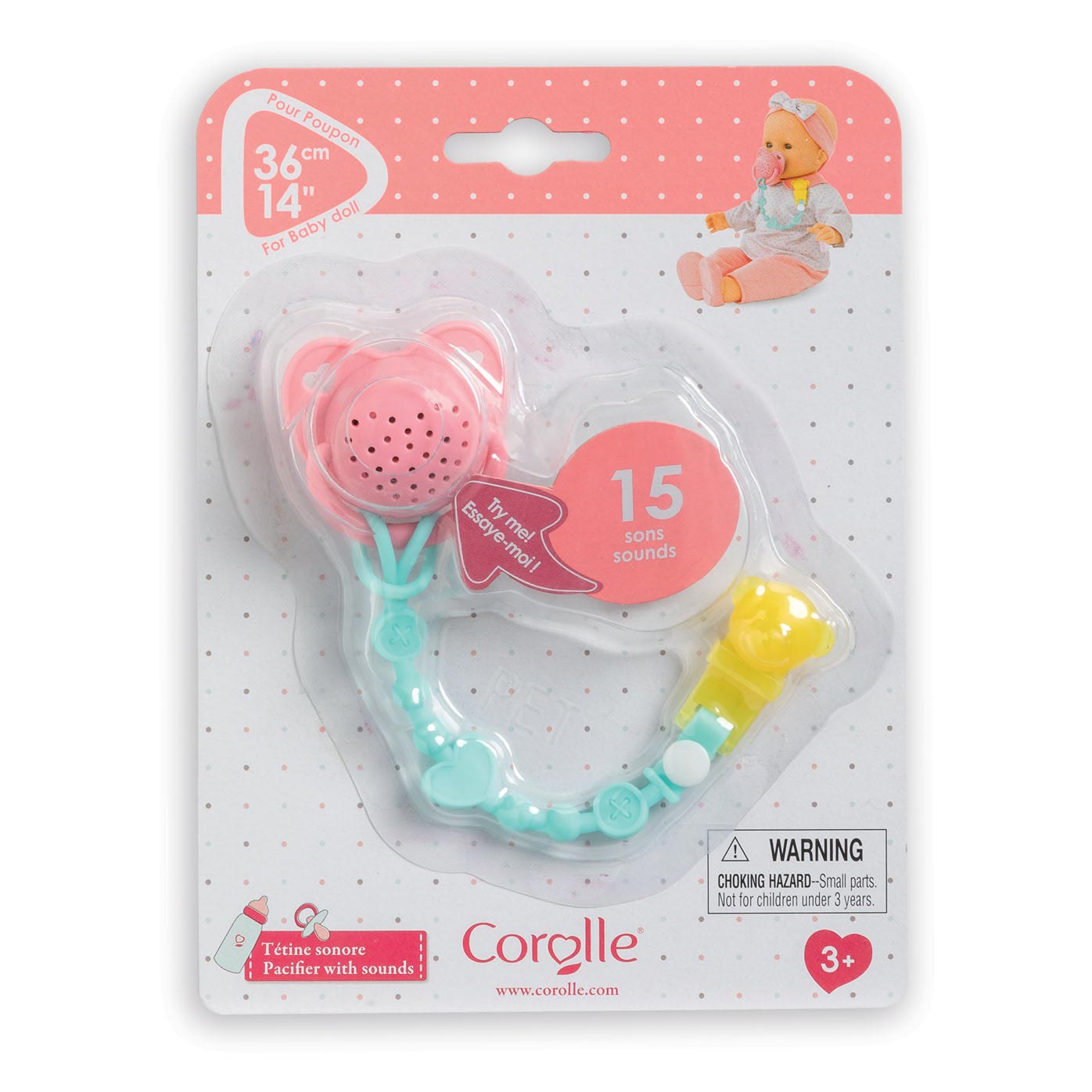 Pacifier with Sounds for 14" Doll