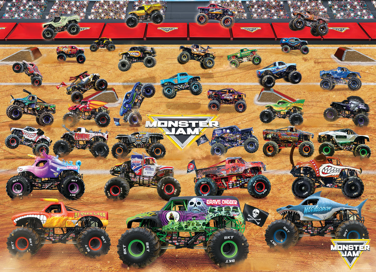 Monster Jam Truck Line Up 1000pc
