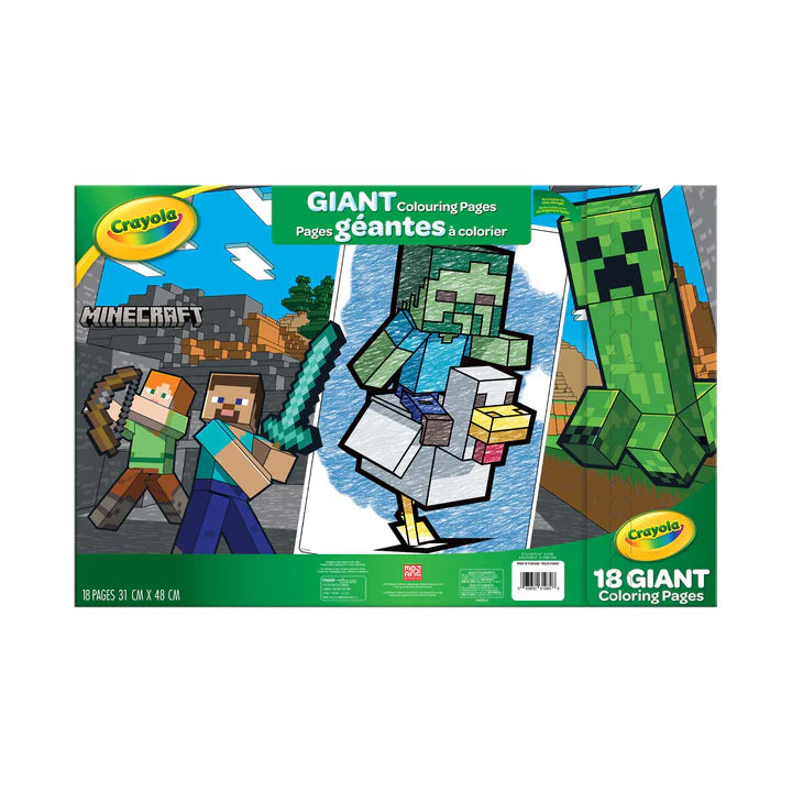 Minecraft 18 Giant Colouring Pages