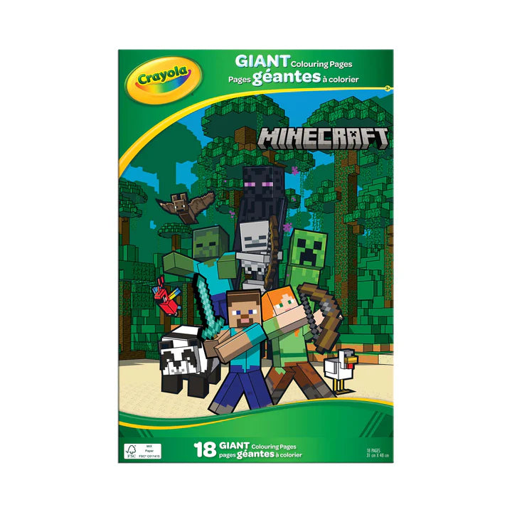 Minecraft 18 Giant Colouring Pages