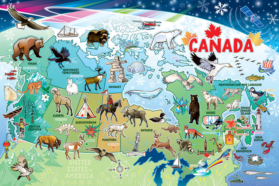 Map of Canada 35pc floor puzzle