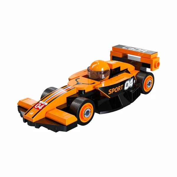 Circuit Racing Car Orange 70pc