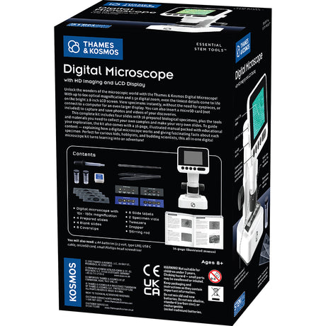Digital Microscope with HD Imaging and LCD Display