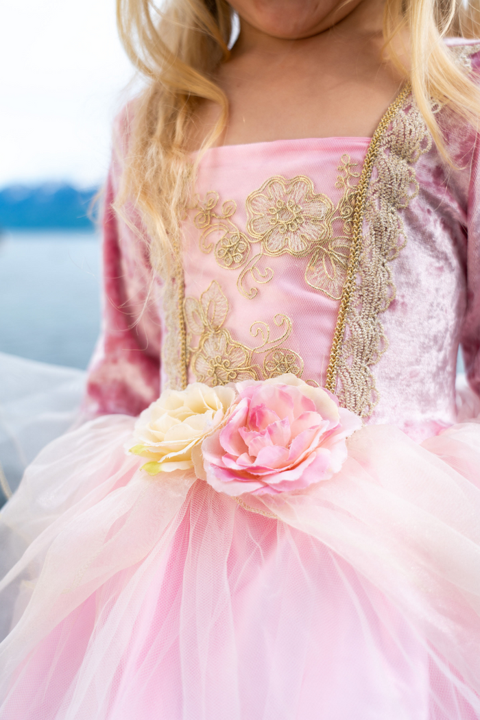 Pink Rose Princess Dress Age 7-8