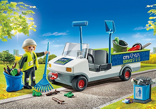 City Action Street Ceaner with e-Vehicle