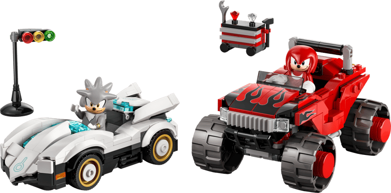 Sonic The Hedgehog Silver's Car vs. Knuckles' Monster Truck