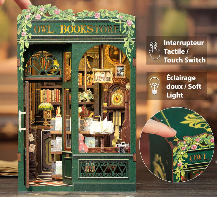 DIY Book Nook Owl Bookstore
