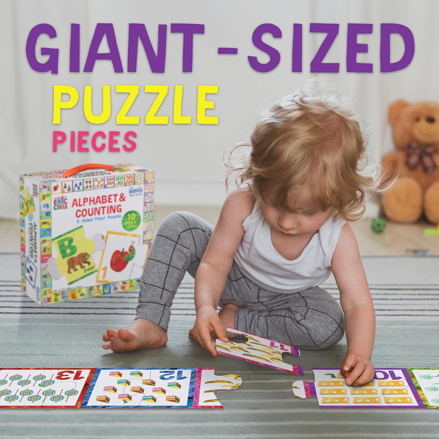 Alphabet & Counting 2-Sided Floor Puzzle