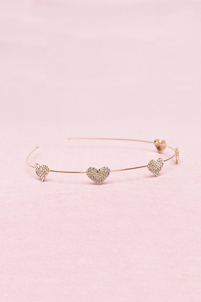 Boutique Rhinestone Heart Headband