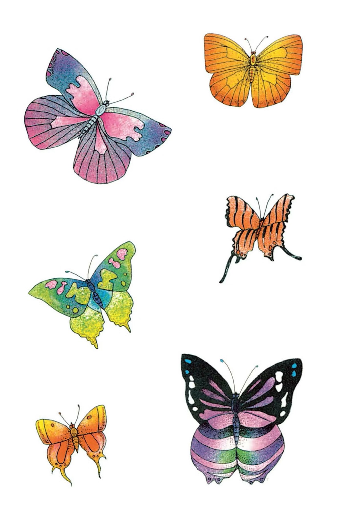 Glow-in-the-Dark Butterflies Tattoos