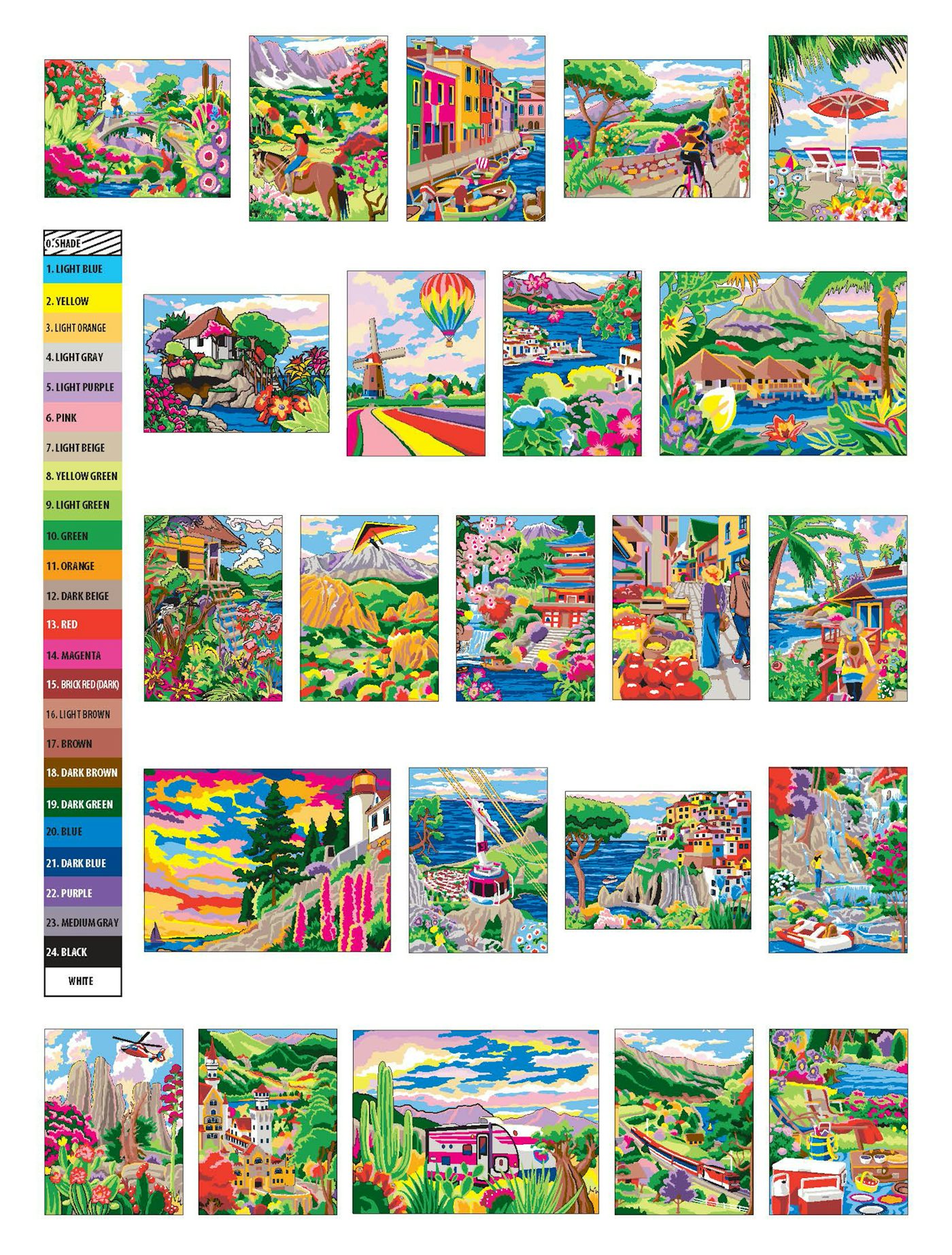 Wanderlust Color by Number