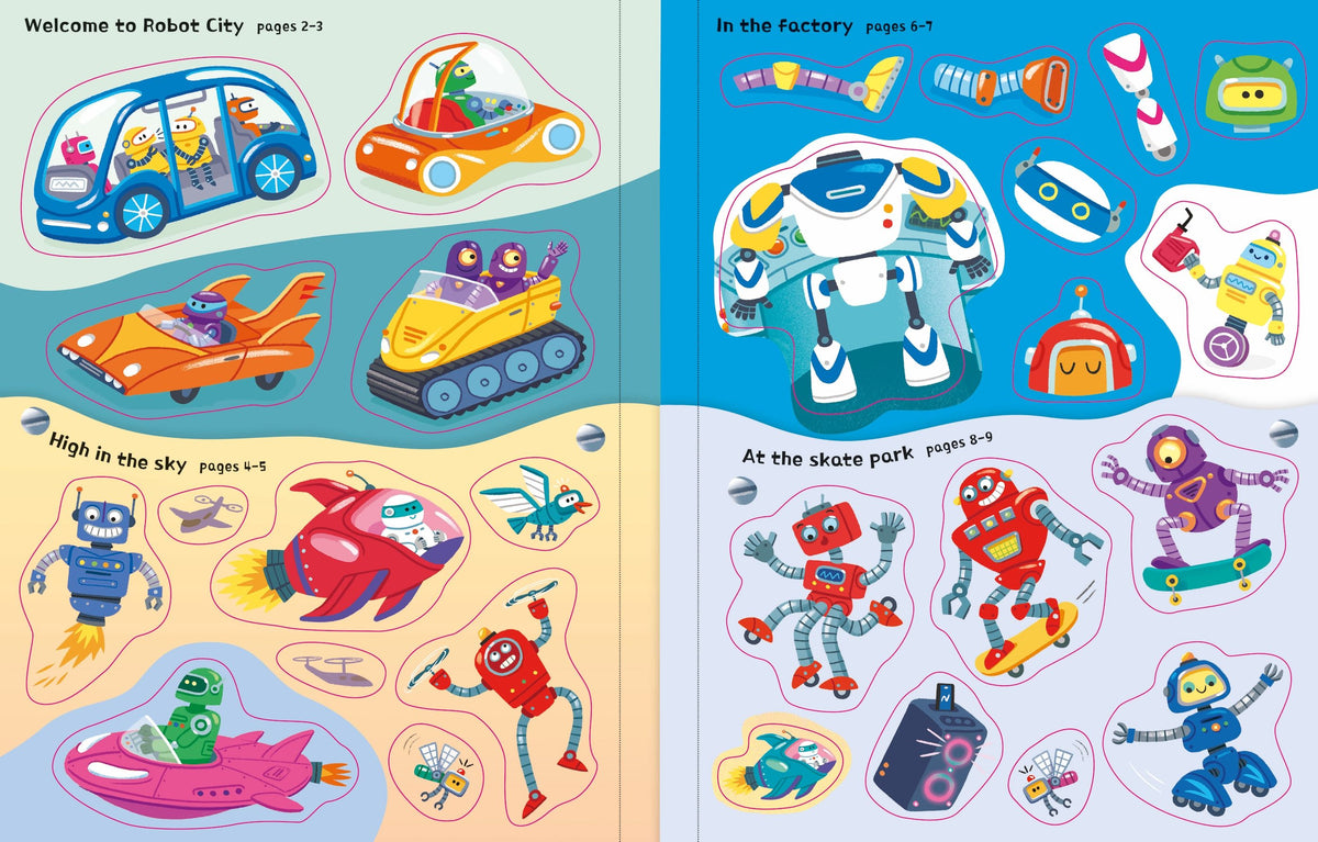 First Sticker Book Robots