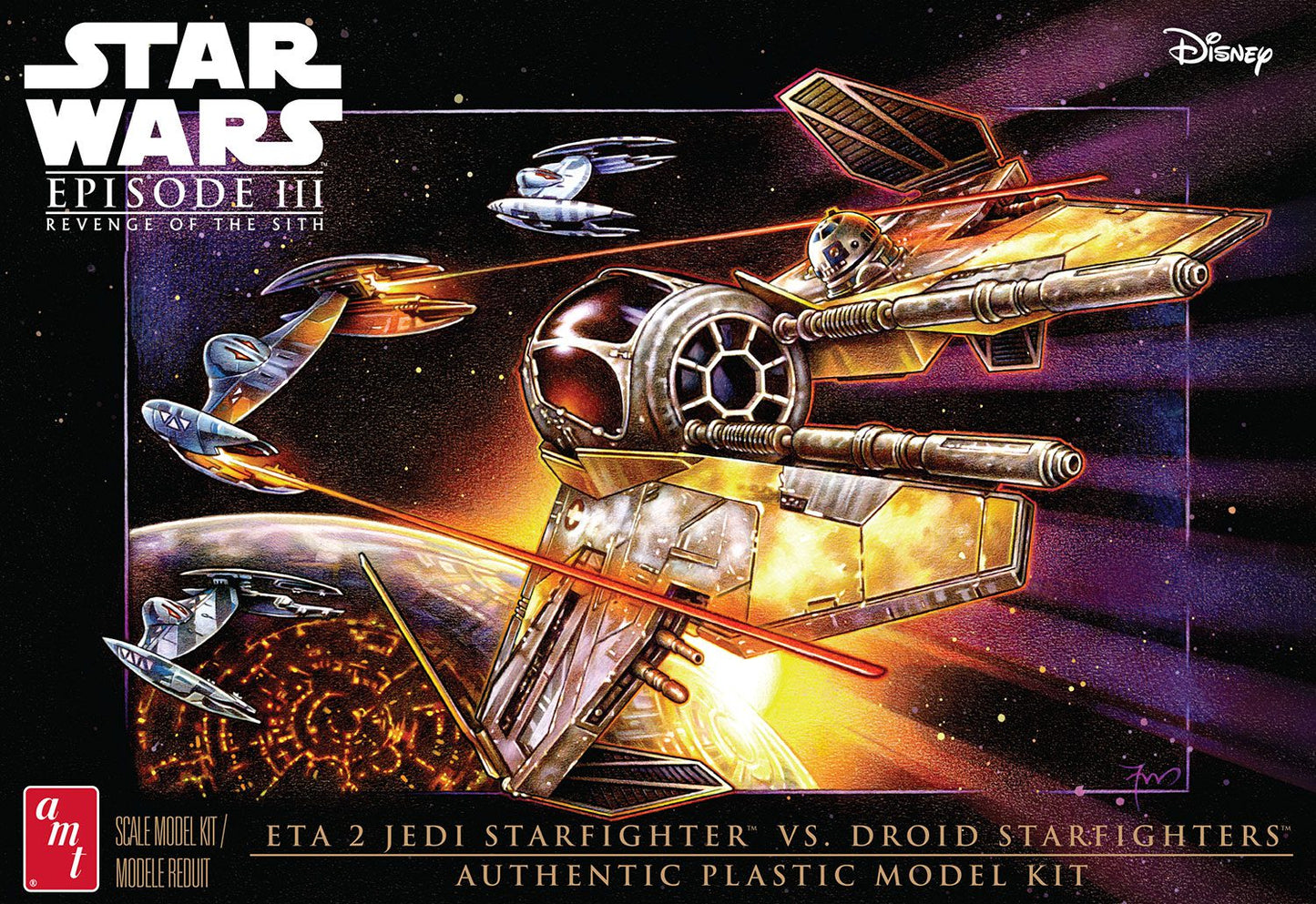 Star Wars 2 Jedi Starfighter vs. Droid Starfighters 1/48