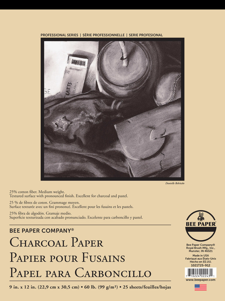 Bee Paper Charcoal Paper 9X12" 60lb 25 sheets