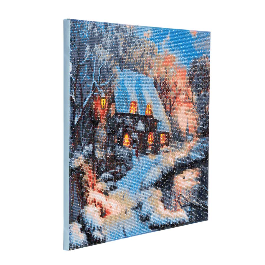 DIY Crystal Art Kit - Winter Cottage 40 x 50cm