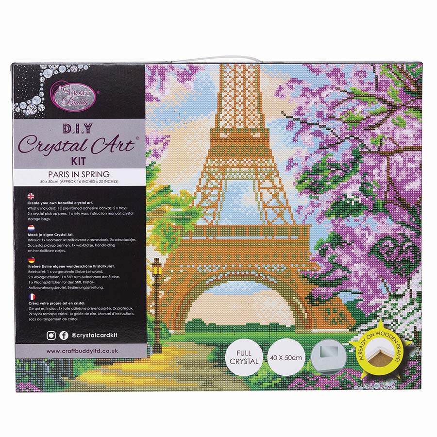 DIY Crystal Art Kit - Paris in Spring 40 x 50cm