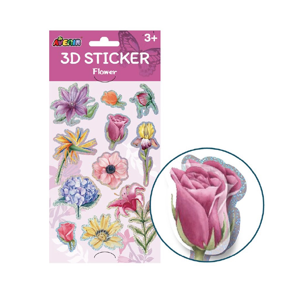 3D Flower Stickers