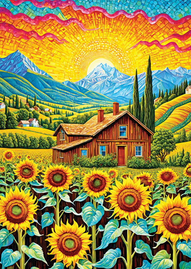 Enjoy - Sunflower House 1000pc jigsaw puzzle