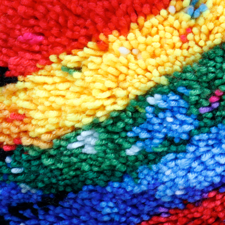 Latch Hook Rug Kit Heart Pillow Cover 17X17" Kit