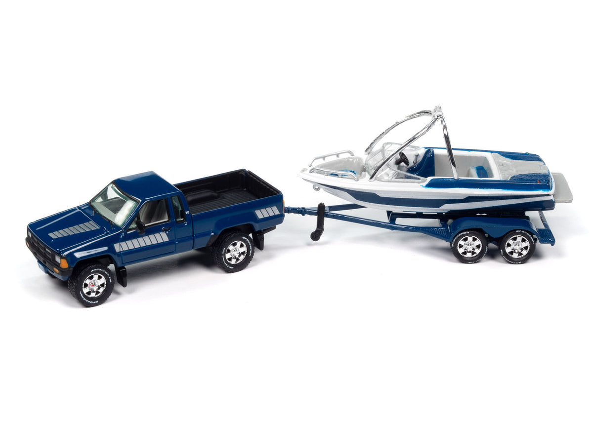 Toyota SR5 Pickup with Boat & Trailer 1985 1/64