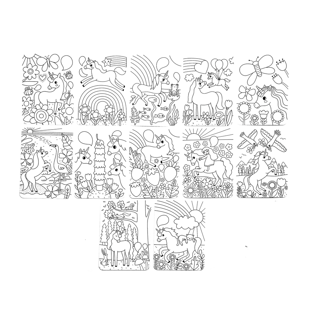 Ooly Under Cover Art Hidden Patterns Coloring Unicorn Friends