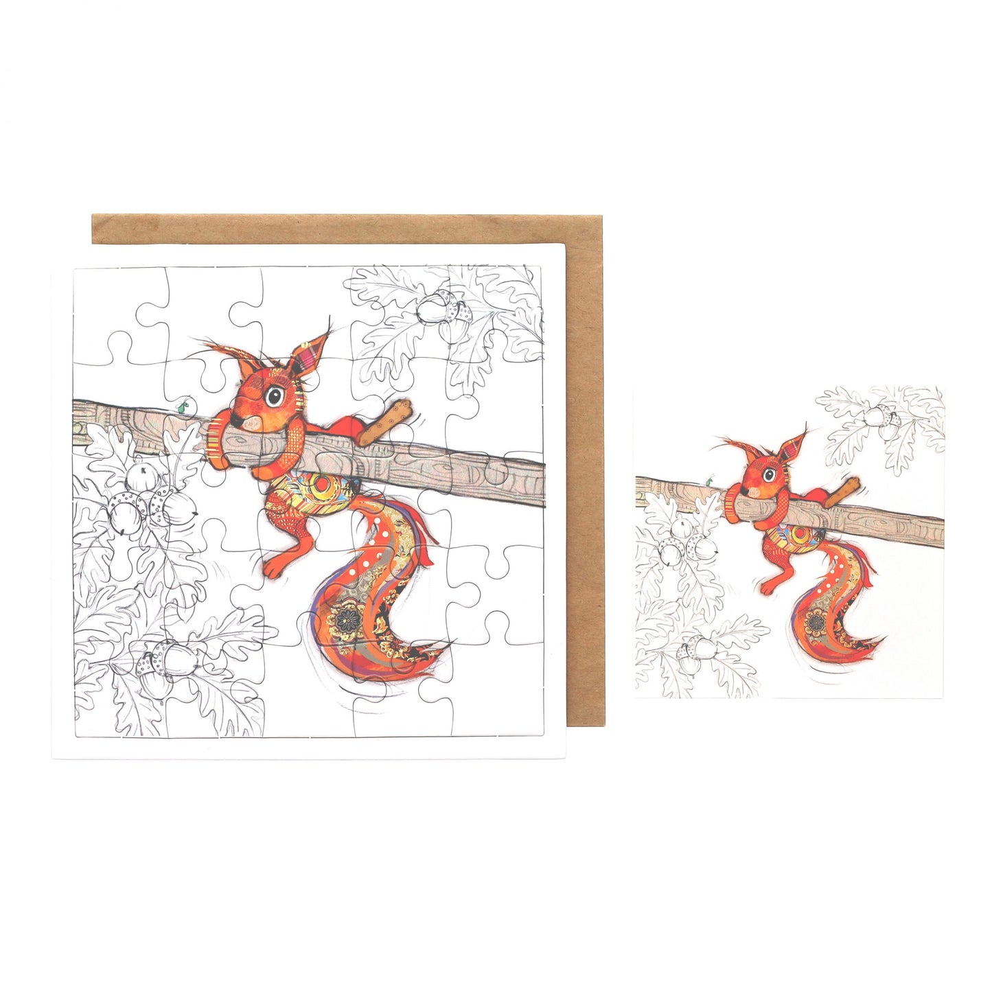 Squirrel 25pc Puzzle with Card & Envelope